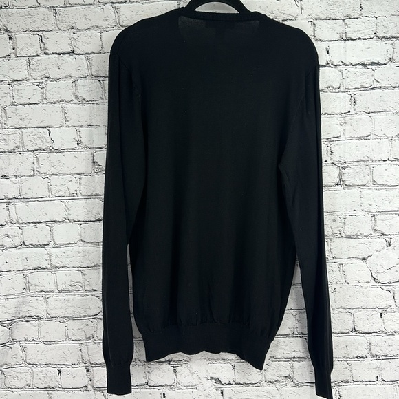 UNDER ARMOUR Men's 100% Merino Wool V-Neck Long Sleeve Sweater MEDIUM Black EUC! - Picture 4 of 7